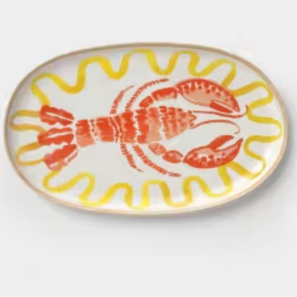 Threshold Lobster and Stripes Serveware Set - Yellow, Red, Tan - Picture 6 of 6